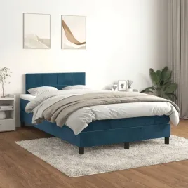 vidaxl-lozko-kontynentalne-z-materacem-ciemnoniebieskie-120x200-cm