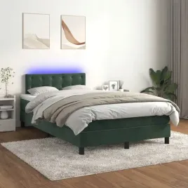 vidaxl-lozko-kontynentalne-z-materacem-i-led-zielony-aksamit-120x200cm
