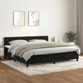 vidaxl-lozko-kontynentalne-z-materacem-czarne-aksamit-200x200-cm