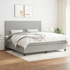 vidaxl-lozko-kontynentalne-z-materacem-jasnoszare-tkanina-200x200-cm