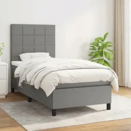 vidaxl-lozko-kontynentalne-z-materacem-ciemnoszara-tkanina-90x200-cm