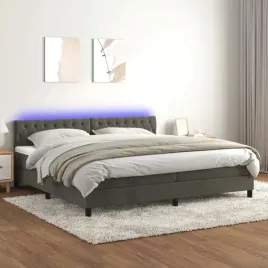 vidaxl-lozko-kontynentalne-z-materacem-i-led-szary-aksamit-200x200cm