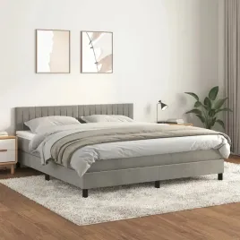 vidaxl-lozko-kontynentalne-z-materacem-jasnoszare-160x200cm-aksamit