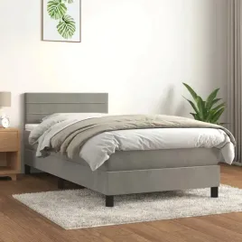 vidaxl-lozko-kontynentalne-z-materacem-jasnoszare-aksamit-90x200-cm
