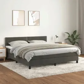 vidaxl-lozko-kontynentalne-z-materacem-ciemnoszare-160x200cm-aksamit