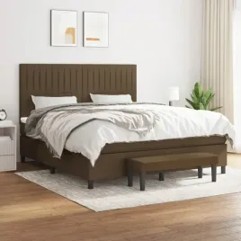 vidaxl-lozko-kontynentalne-z-materacem-brazowe-tkanina-160x200-cm