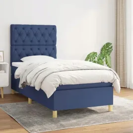 vidaxl-lozko-kontynentalne-z-materacem-niebieskie-tkanina-80x200-cm