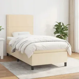 vidaxl-lozko-kontynentalne-z-materacem-kremowe-tkanina-90x190-cm