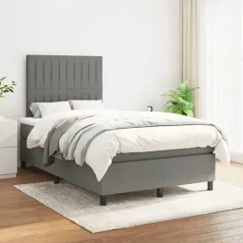 vidaxl-lozko-kontynentalne-z-materacem-ciemnoszara-tkanina-120x200-cm
