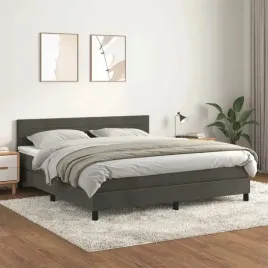 vidaxl-lozko-kontynentalne-z-materacem-ciemnoszare-160x200cm-aksamit