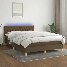 vidaxl-lozko-kontynentalne-z-materacem-brazowe-140x200-cm-tkanina