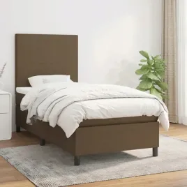 vidaxl-lozko-kontynentalne-z-materacem-brazowe-tkanina-100x200-cm