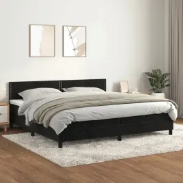 vidaxl-lozko-kontynentalne-z-materacem-czarne-aksamit-200x200-cm