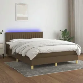 vidaxl-lozko-kontynentalne-z-materacem-brazowe-140x200-cm-tkanina