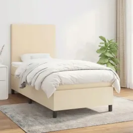vidaxl-lozko-kontynentalne-z-materacem-kremowe-tkanina-90x190-cm