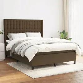 vidaxl-lozko-kontynentalne-z-materacem-brazowe-tkanina-140x200-cm