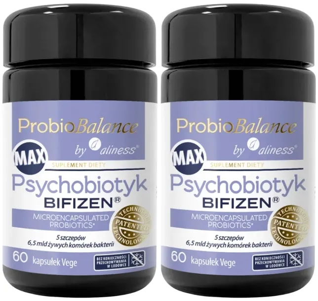 Zestaw 2x ProbioBalance Psychobiotyk BIFIZEN MAX 60 kaps Probiotyk Psychika