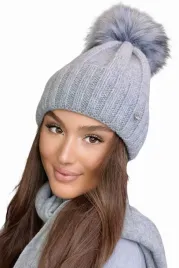 karima-welniana-czapka-damska-kolor-szary-kamea
