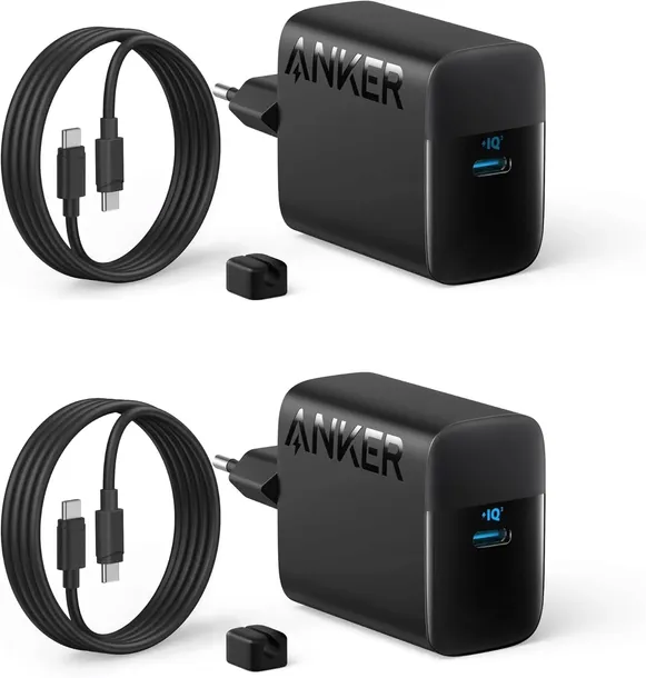 Zestaw 2x ANKER ładowarka 45W USB-C SFC Samsung + Kabel 1,5m USB-C 2szt