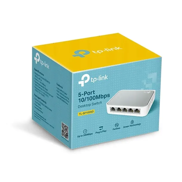 tp-link-tl-sf1005d-mini-switch-5-portow-200mbps-stan-nowy-standard-pracy-portow-lan-10-100-mbps