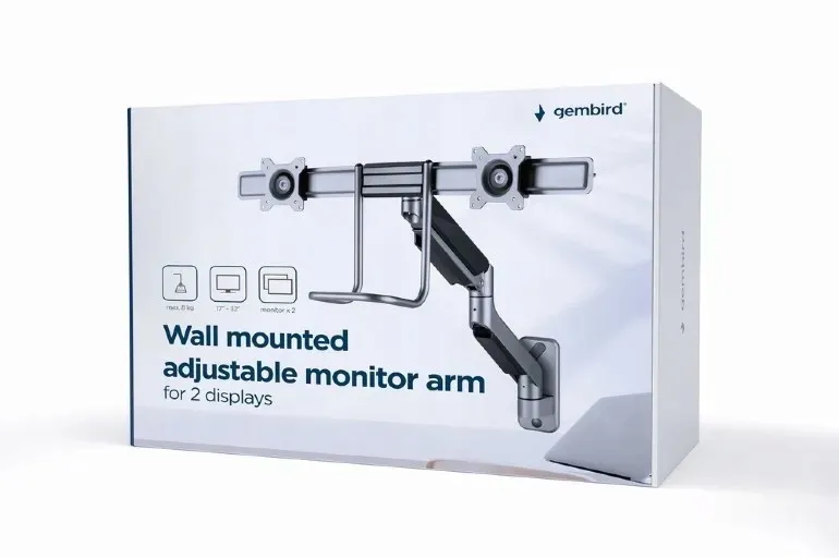 uchwyt-scienny-na-2-monitory-17-32-cali-8kg-stan-nowy