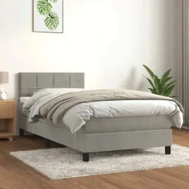 vidaxl-lozko-kontynentalne-z-materacem-jasnoszare-aksamit-90x200-cm