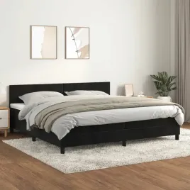 vidaxl-lozko-kontynentalne-z-materacem-czarne-aksamit-200x200-cm