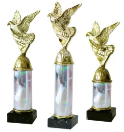 komplet-statuetka-golab-zawody-21-27-cm-nadruk