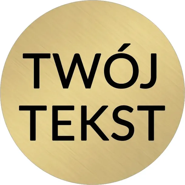 Krążek aluminiowy ZŁOTY na medal 50 mm NADRUK