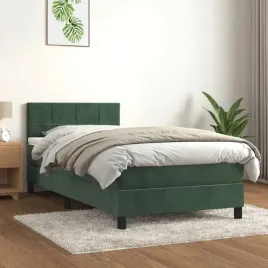 vidaxl-lozko-kontynentalne-z-materacem-zielone-aksamit-90x200-cm