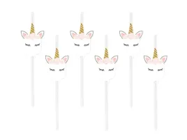 papierowe-slomki-urodzinowe-piekny-jednorozec-6-sztuk