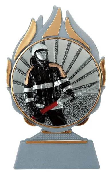 Statuetka Strażak STRAŻ POŻARNA nagroda turniej + nadruk 13,5cm