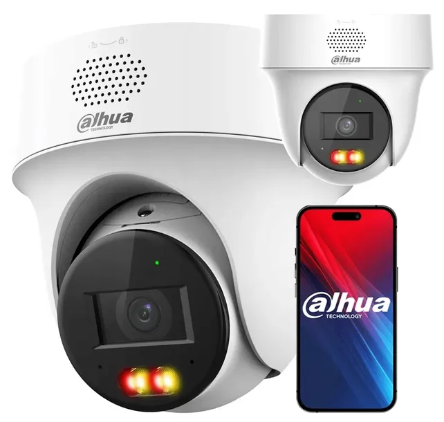 KAMERA OBROTOWA IP 4MP POE DAHUA Z ANALITYKĄ AI FULL COLOR AUDIO ZEWNĘTRZNA