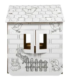 domek-xxl-z-konmi-kolorowanka-3d-dla-dzieci