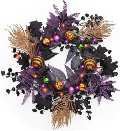 wieniec-na-drzwi-led-45cm-dynia-dekoracja-halloween