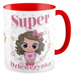 kubek-czerwony-super-dziewczynka-dzien-kobiet-dziewczyna-szkola-prezent
