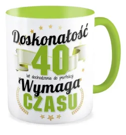 kubek-zielony-prezent-na-40-urodziny-doskonalosc-wymaga-czasu-40-lat