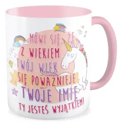 kubek-rozowy-prezent-urodziny-twoje-imie-twoj-wiek-jestes-wyjatkiem