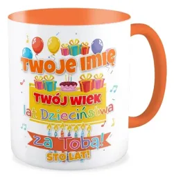 kubek-pomaranczowy-urodziny-twoje-imie-twoj-wiek-lata-dziecinstwa-za-toba