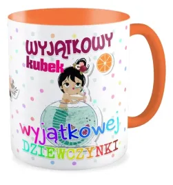 kubek-pomaranczowy-wyjatkowa-dziewczynka-dzien-kobiet-dziewczyna-szkola