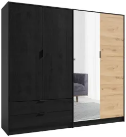 czterodrzwiowa-szafa-uchylna-220-cm-unari-szary-grafit-dab-artisan
