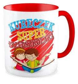kubek-czerwony-prezent-przedszkolaka-uczen-szkola