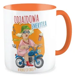 kubek-pomaranczowy-prezent-dla-emerytki-emerytura