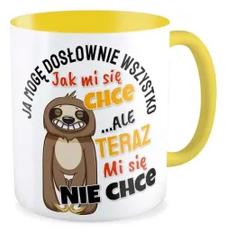 kubek-zolty-prezent-leniwiec-ale-teraz-mi-sie-nie-chce