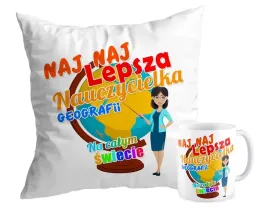 zestaw-poduszka-kubek-nauczycielka-geografii