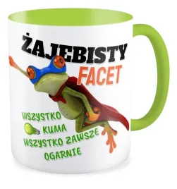 kubek-zielony-zaba-zajebisty-facet-dzien-chlopaka