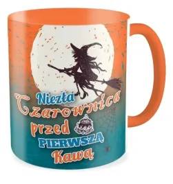 kubek-pomaranczowy-prezent-halloween-niezla-czarownica-przed-pierwsza-kawa