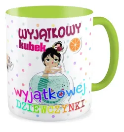 kubek-zielony-wyjatkowa-dziewczynka-dzien-kobiet-dziewczyna-szkola