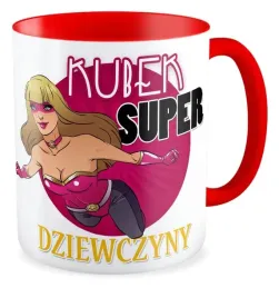 kubek-czerwony-prezent-super-dziewczyna-szkola-kobieta-dzien-kobiet-niej