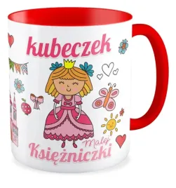 kubek-czerwony-mala-ksiezniczka-dziewczynka-dzien-kobiet-dziewczyna-szkola